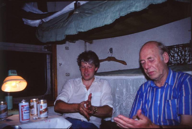 Soft sleeper night train to Jingdezhen sept 1992